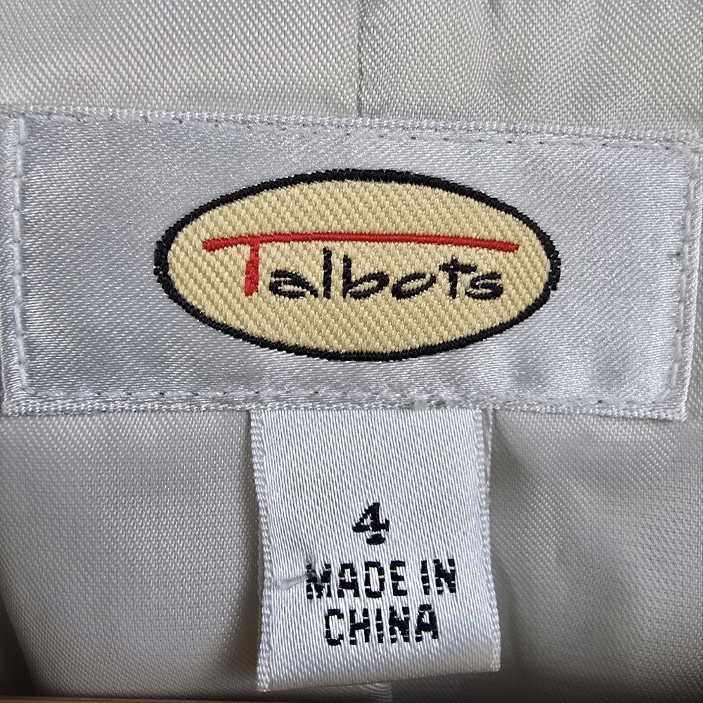 Talbots Ivory Leather Snap Front Jacket Size 4 - Picture 8 of 14